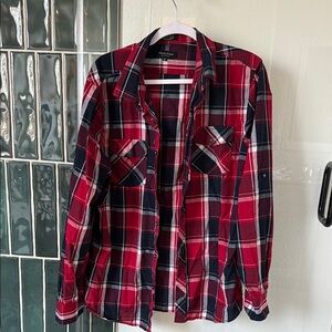 Eighty Eight Red and Navy Plaid Shirt
